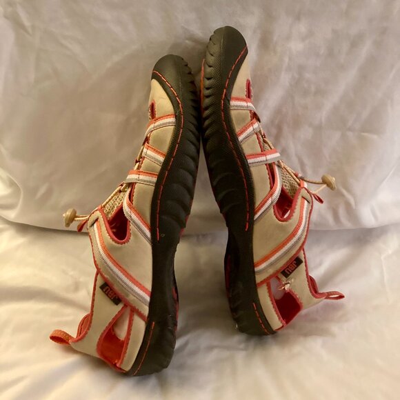 Great Condition, JBU JAMBU, SZ 7, Orange & Cream Water Shoes - Picture 3 of 7
